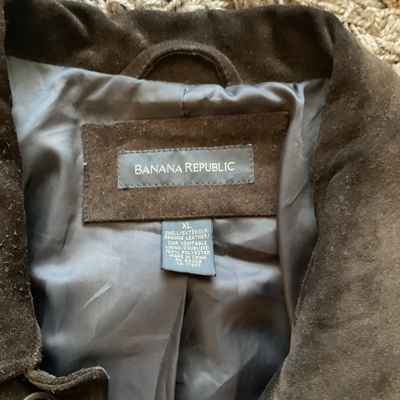 Men’s Banana Republic Dark Brown suede Coat - Picture 4 of 5